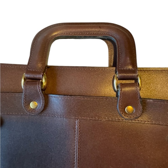 Vintage Brown Leather HIT Expandable Men’s Briefcase Attaché Bag Rare MINTY - Picture 4 of 14